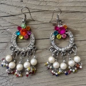 Pretty and colorful dangling earrings