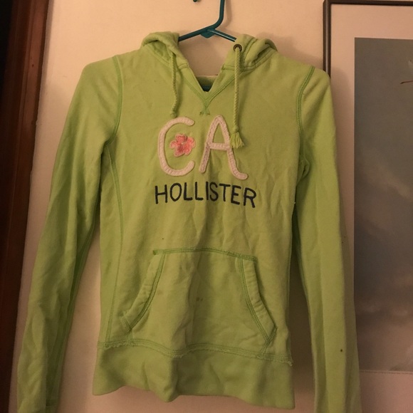 Hollister Tops - Lime green hoodie