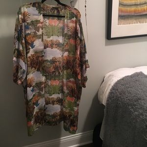 Amazing Topshop Kimono with Tropical Print