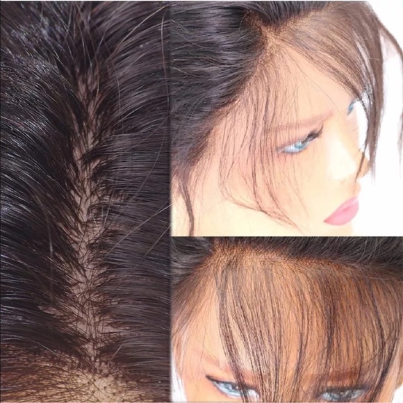 360 lace frontal Brazilian human hair wig straight main image 4