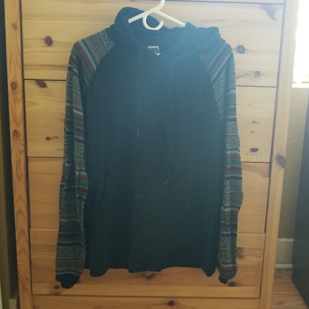 Black and print hoodie