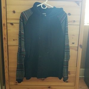 Black and print hoodie