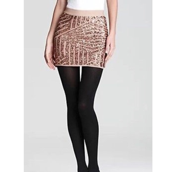 BCBGMaxAzria Dresses & Skirts - NWT BCBG Patxon Rose Gold Sequin Mini Skirt XXS