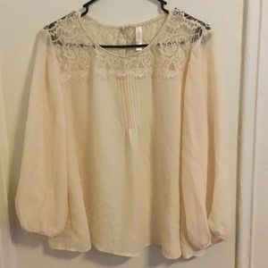 Very light Cream pinky peach