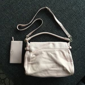 Pale pink Kate Spade purse and wallet.