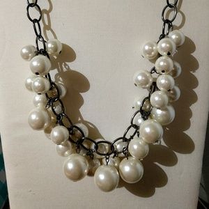 Cluster Pearl Necklace
