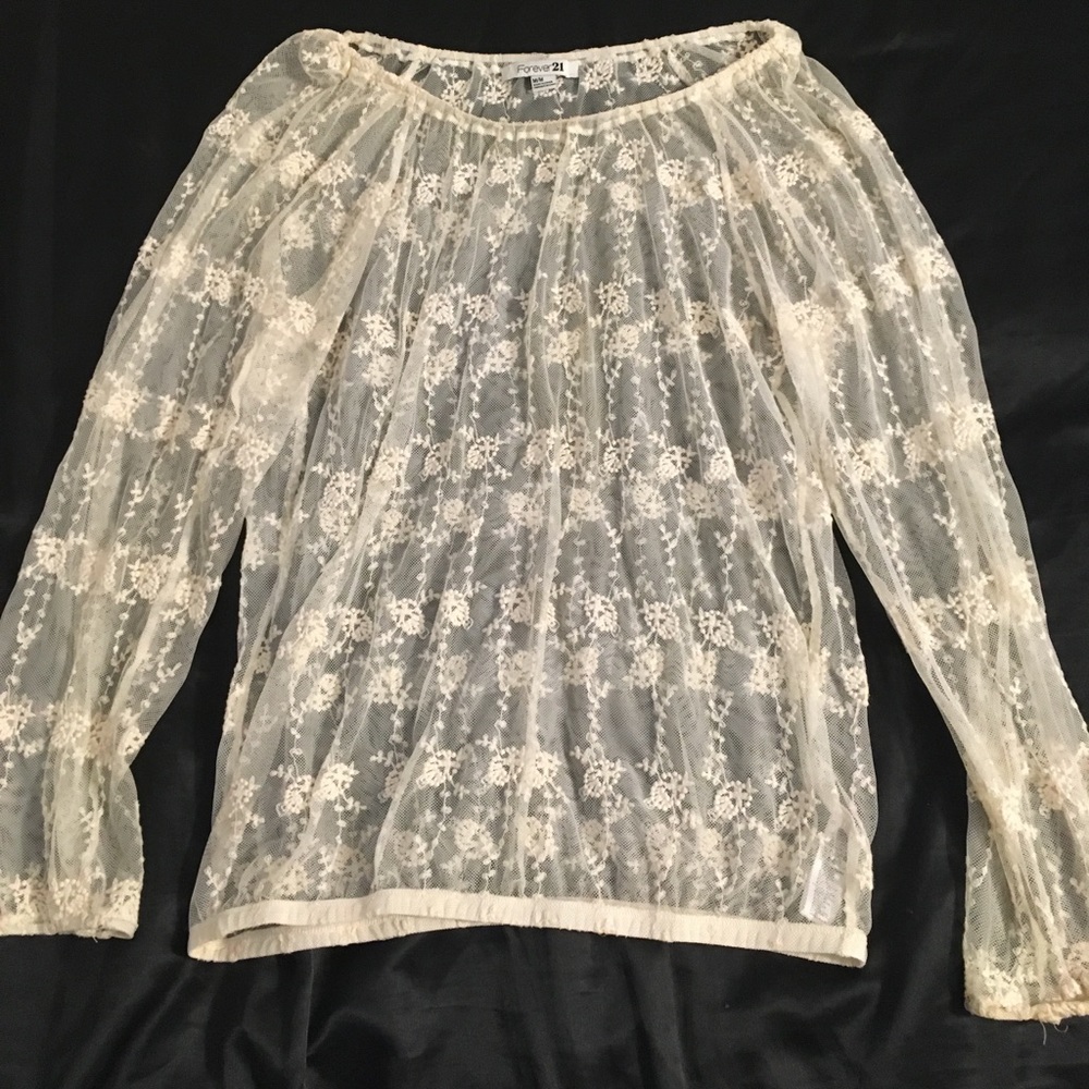 WHITE OFF SHOULDER NET TOP