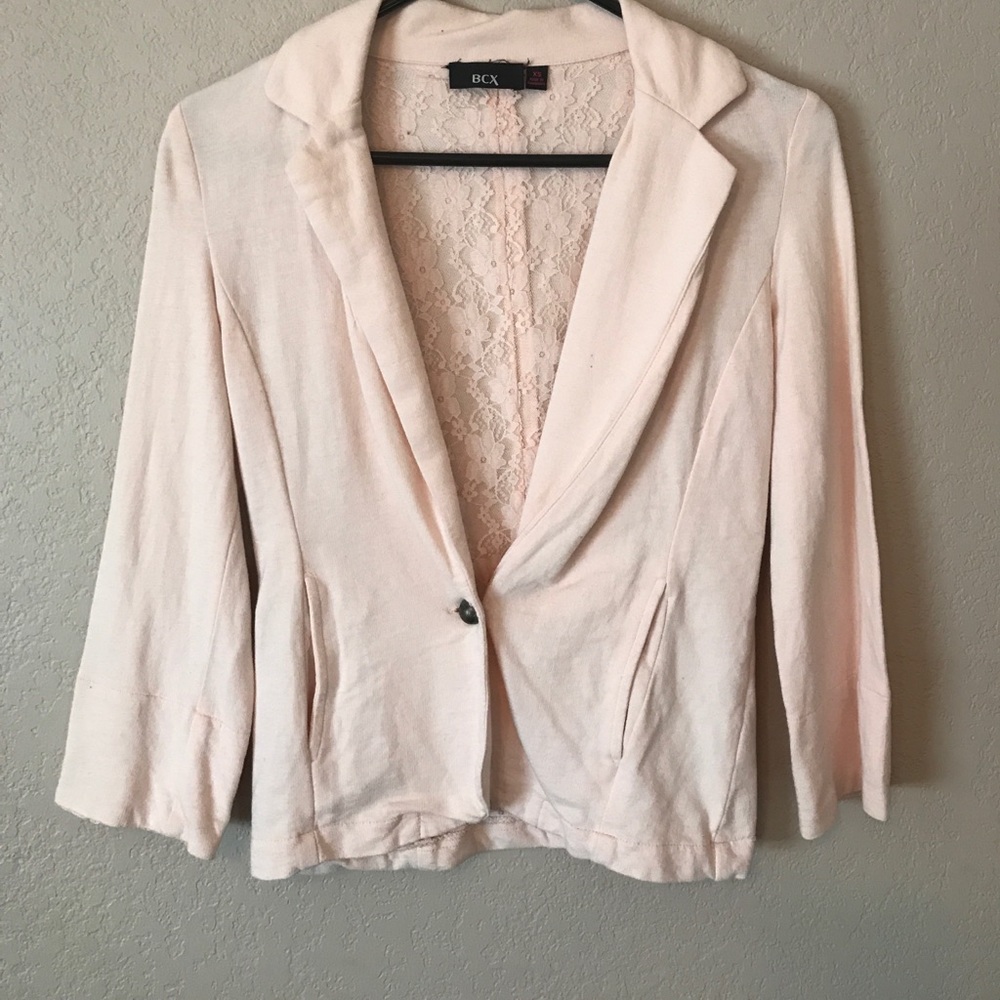 Pink Lace Blazer