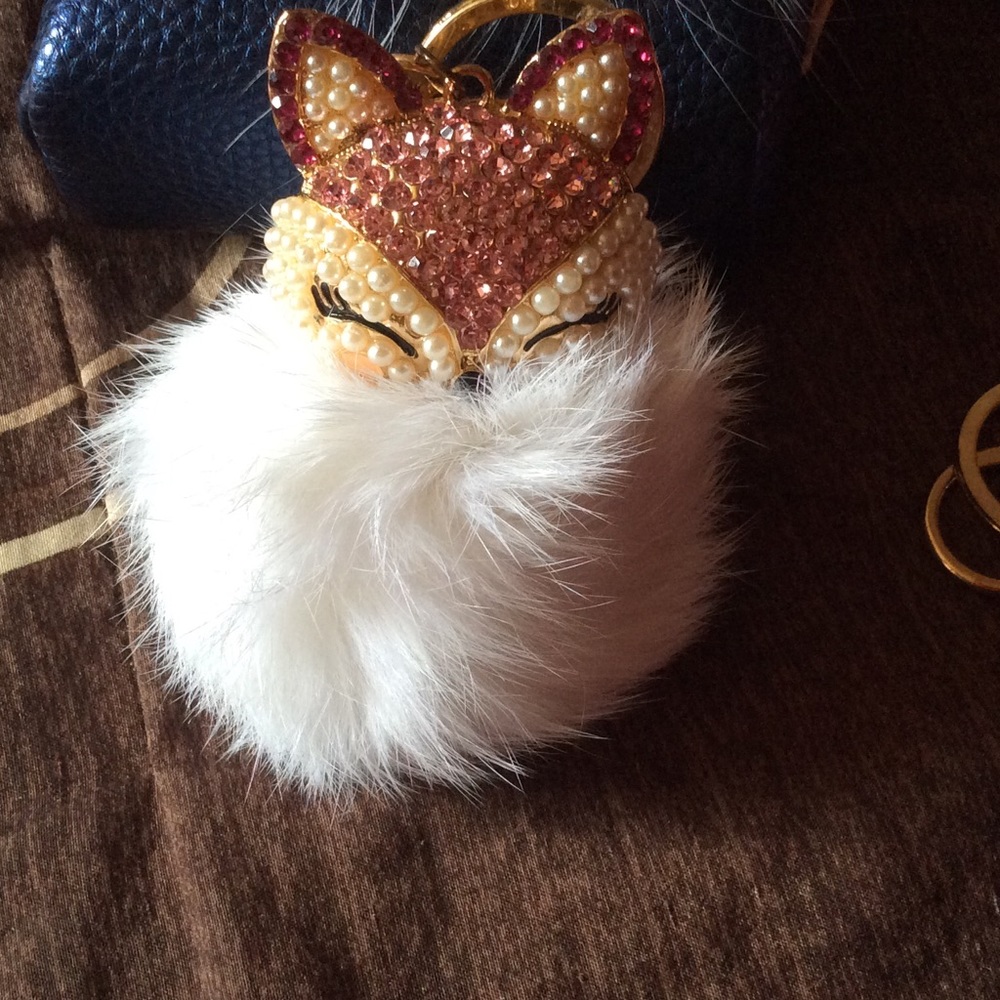 Beautiful pink  pearl rabbit fur