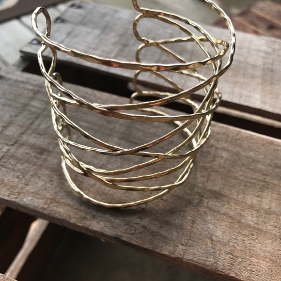 Gold Cuff Bracelet - Picture 2 of 2