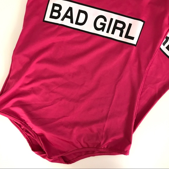 $15 BLOWOUT SALE•PLUS• Bad Girl Hot Pink Body suit - Picture 5 of 6