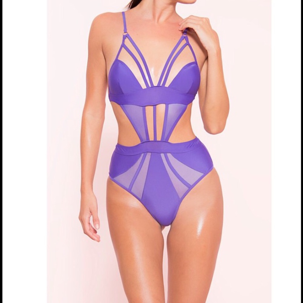 Lilac one piece swimsuit