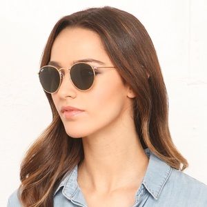 Ray-Ban Original Round Metal Gold Sunglasses