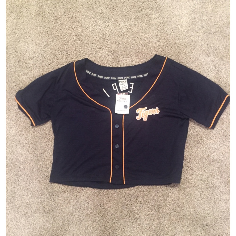 Victoria's Secret Pink Detroit Tigers Crop Jersey