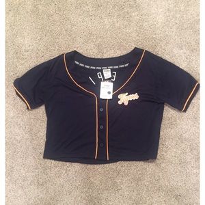 Victoria's Secret Pink Detroit Tigers Crop Jersey