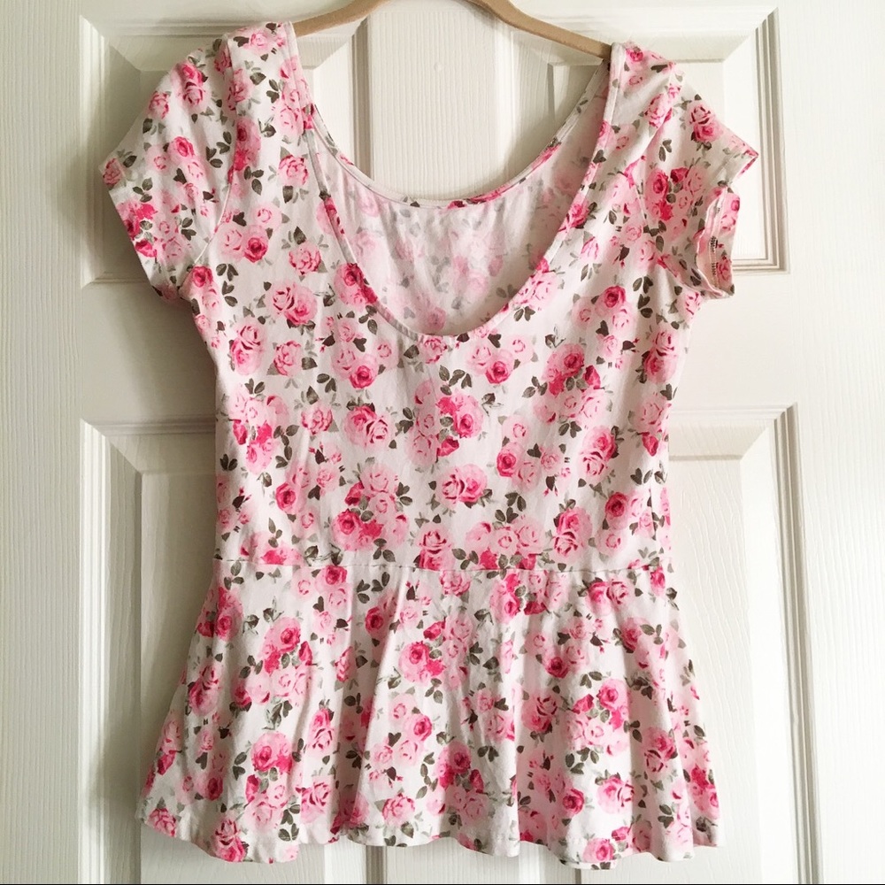 Floral peplum top