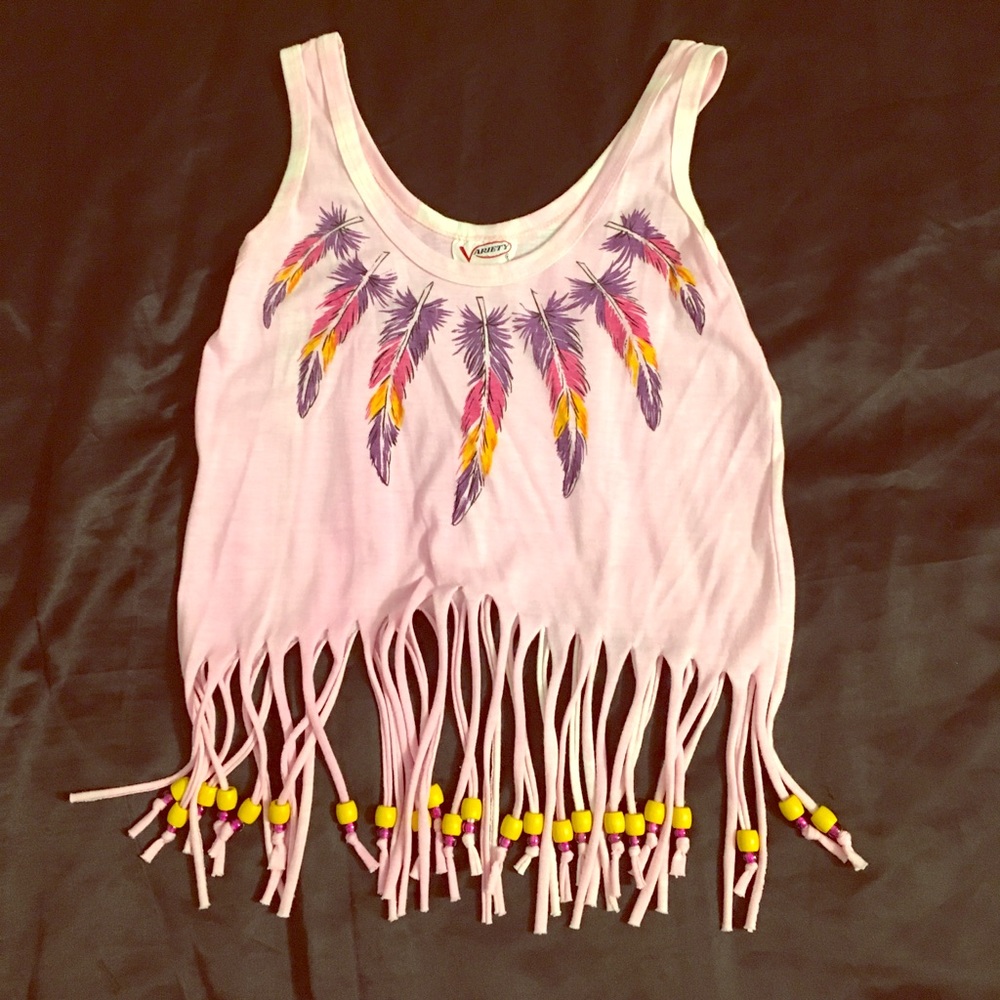 BOHO FRINGE  CROPPED TOP