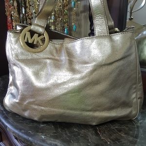 MK gold shoulder bag