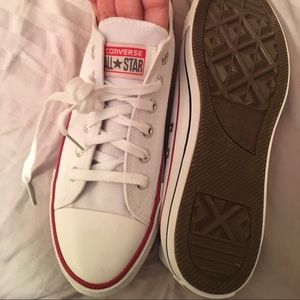 White converse 7.5 men 9.5 women's