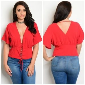 Red Plus - Sized Top