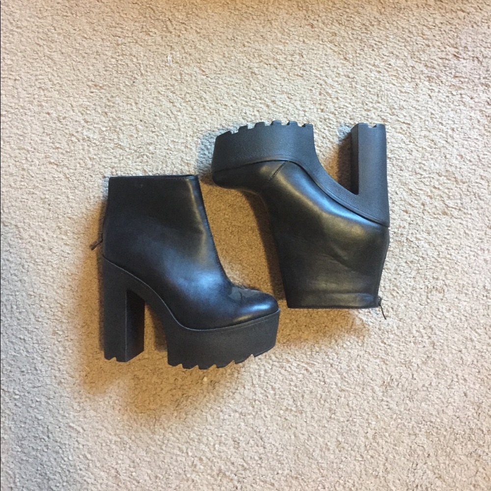 Black platform heels