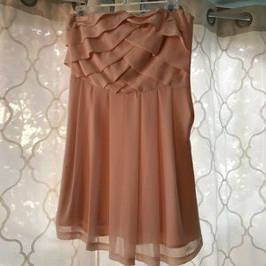 Super cute ruffly Express strapless dress