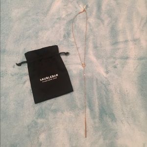 Gold baublebar lariat necklace