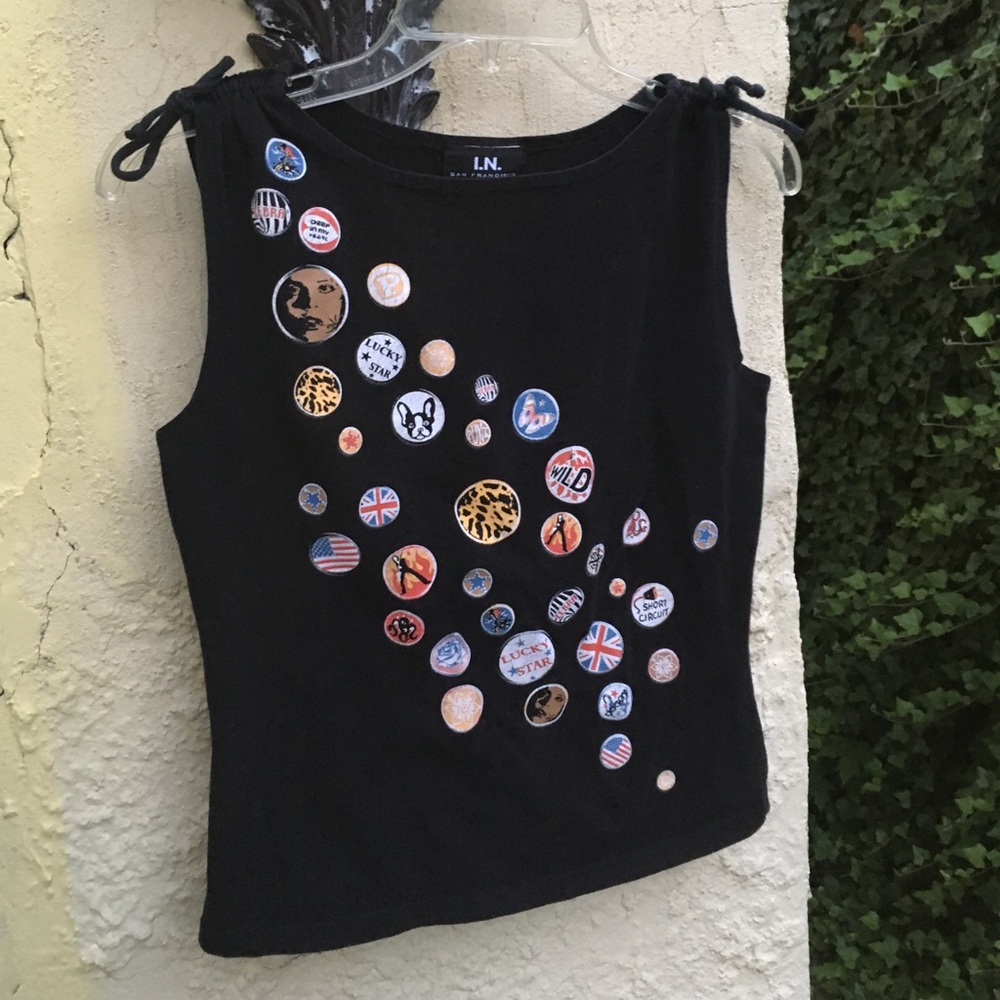 I.N. San Francisco Black British inspired T-shirt