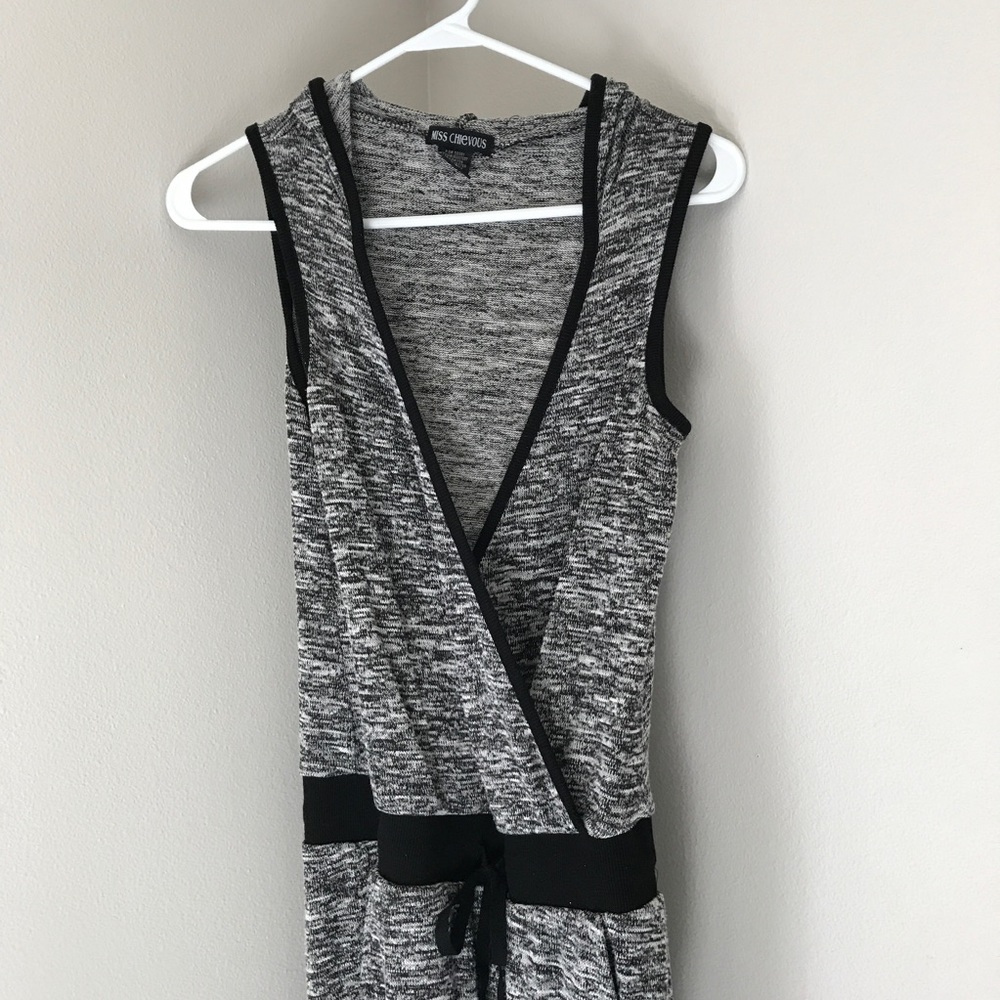 Heathered Gray Hooded Jumpsuit