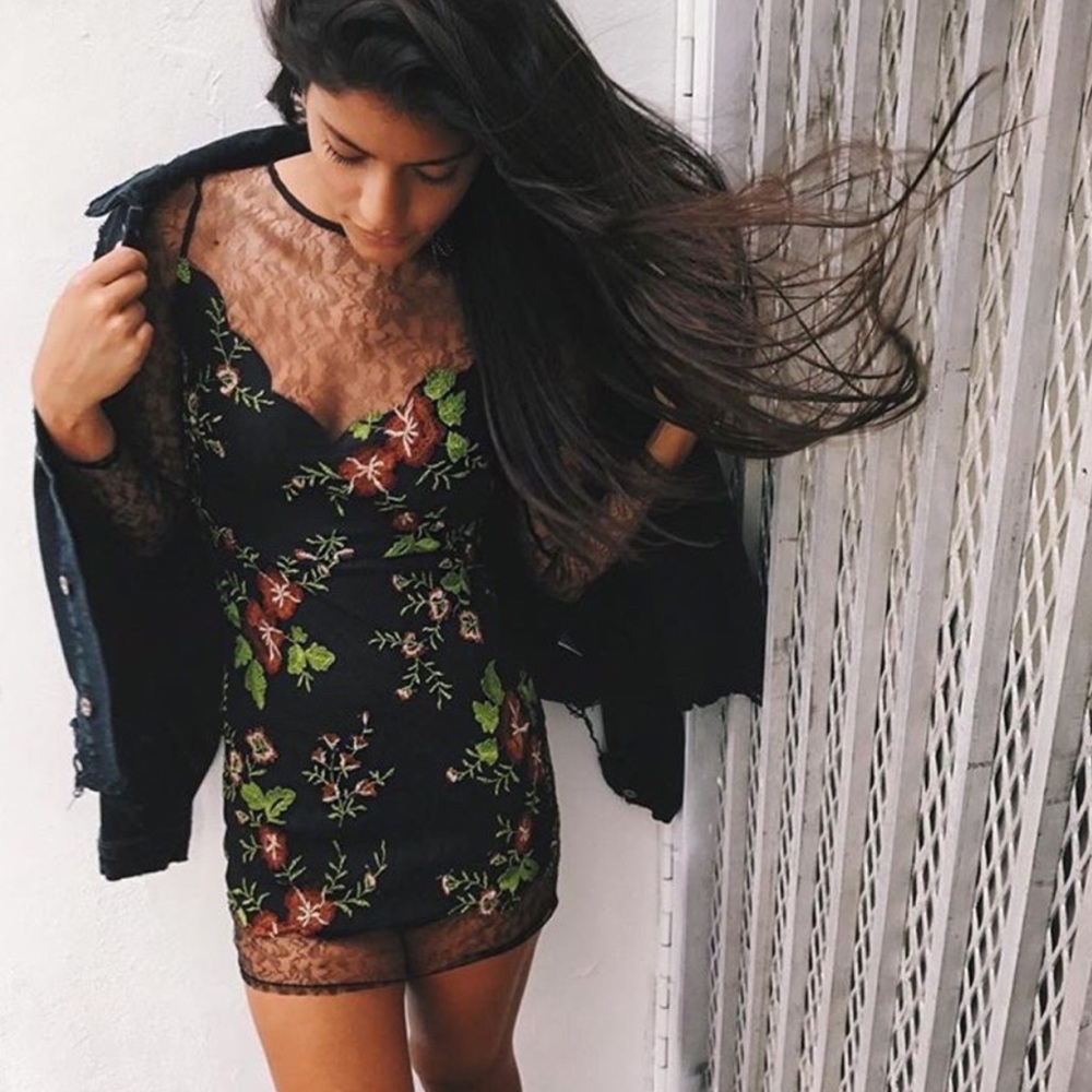 BRAND NEW LF Floral Embroidered Dress