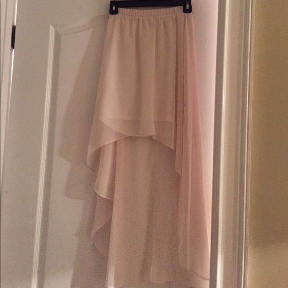 Ivory High-Low Skirt - Picture 1 of 2