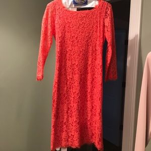 Coral DVF mini dress. Worn once!
