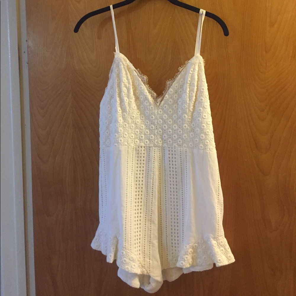 White "the Jetset diaries" Romper