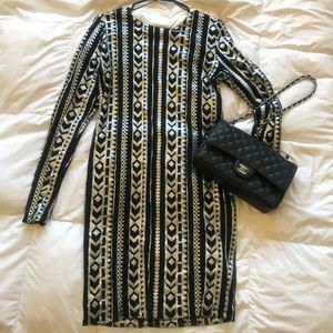 ✨Villa Black and Silver Sequin Dress