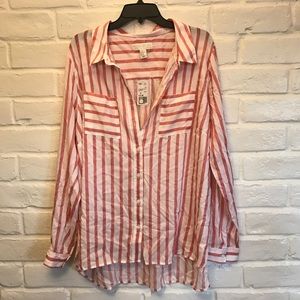 STRIPED BUTTON UP | 3X