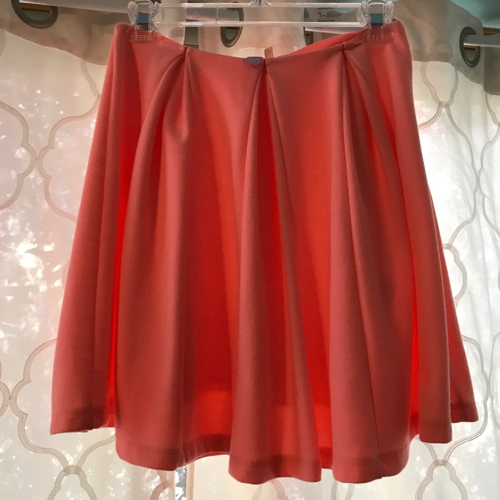 Bright pink skater skirt