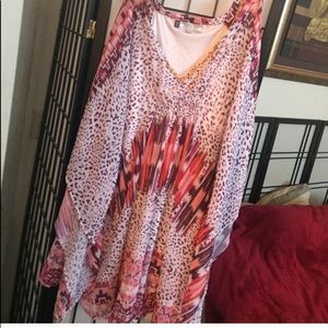 JENNIFER LOPEZ KiMONO CAFTAN STYLE DRESS Size XL