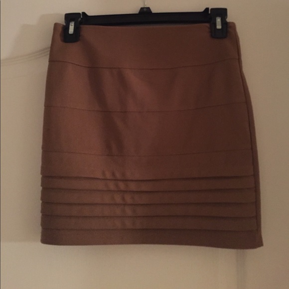 Light Brown Mini Pencil Skirt - Picture 1 of 2