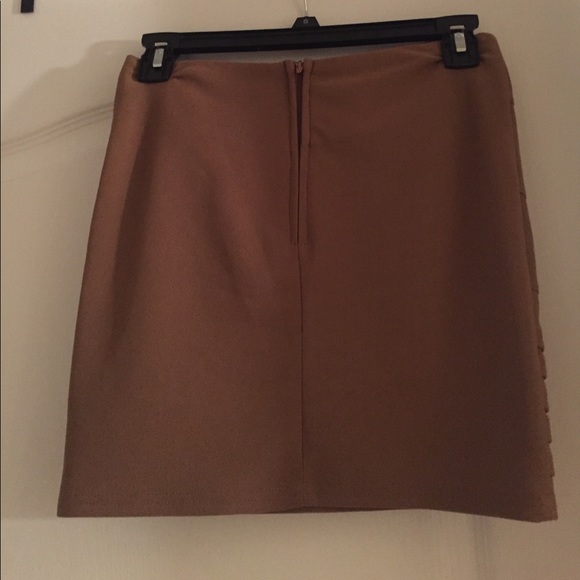 Light Brown Mini Pencil Skirt - Picture 2 of 2