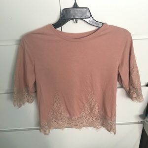 Topshop lace petal t-shirt