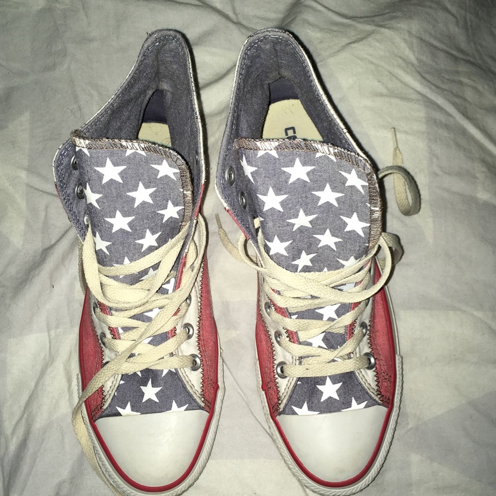 Converse Hi Top American Flag Print
