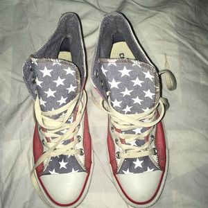 Converse Hi Top American Flag Print