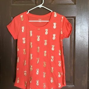 Hot Coral Pineapple Shirt