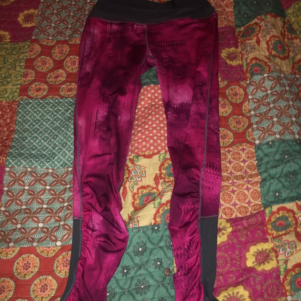 Nike pink multicolored sports leggings activewear