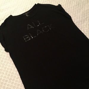 NWOT!  Forever 21  "ALL BLACK" tee