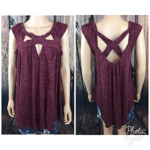 Crisscross Sleeveless Top