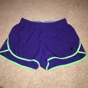 Purple Adidas shorts