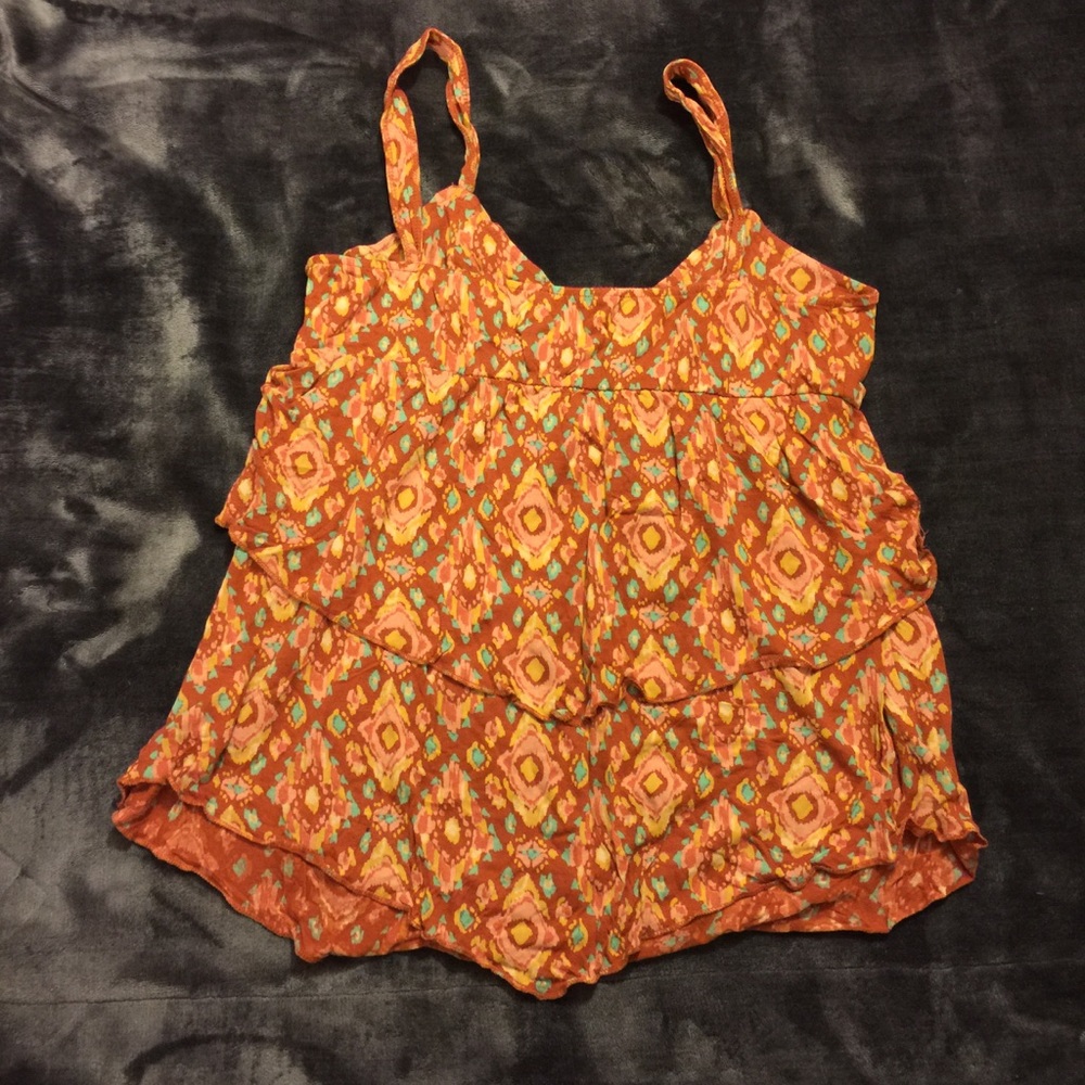 Orange sleeveless top
