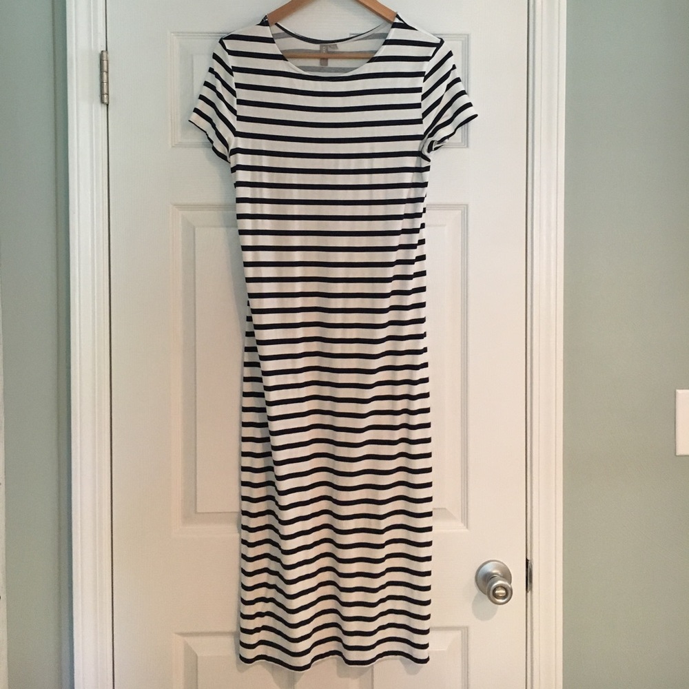 Asos Maternity Navy Striped Dress - SZ 8