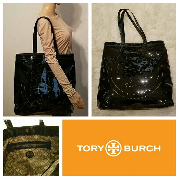 Tory Burch Handbags - Huge TORY BURCH  Patent Leather Perforated Tote